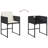  Garden Dining Set Black And Brown