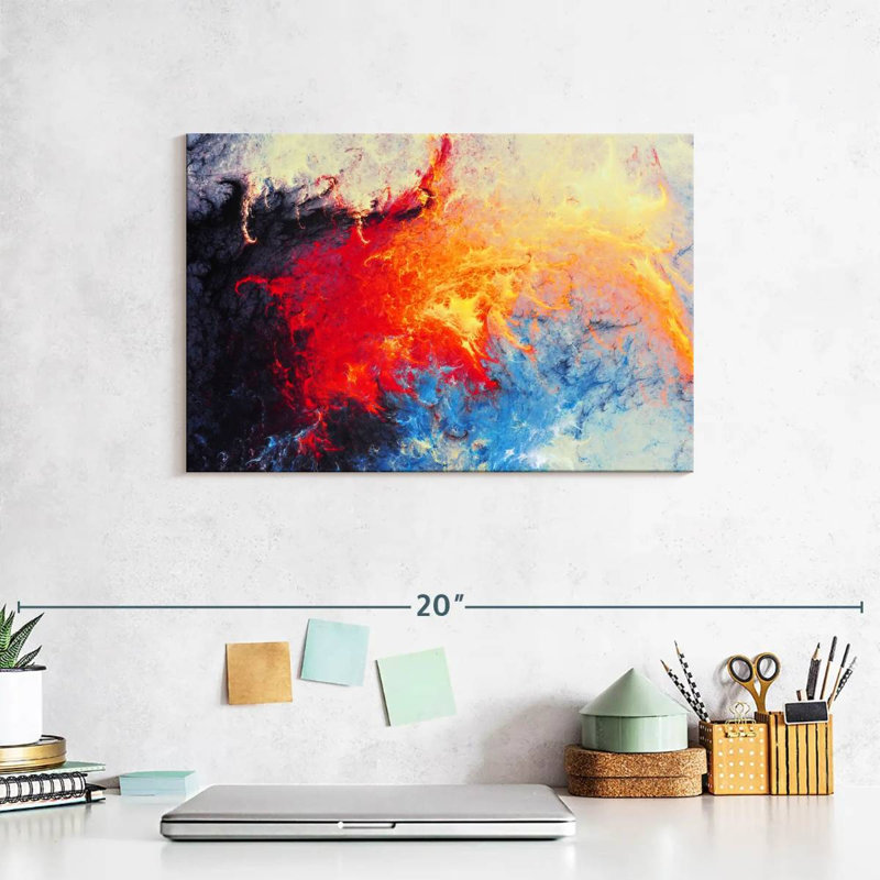 Avery Ice Flame Abstract, 8" H x 12" W