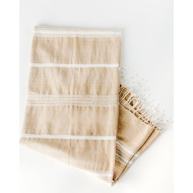 Serviette de bain en coton Aden, Jaune