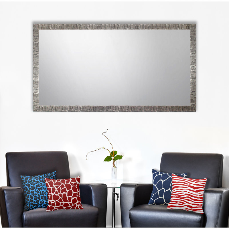 Guildford Wood Flat Wall Mirror, 30" H x 75.5" W