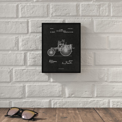 " 1888 Carl Benz Self Propelling Vehicle Vintage Patent Artwork "