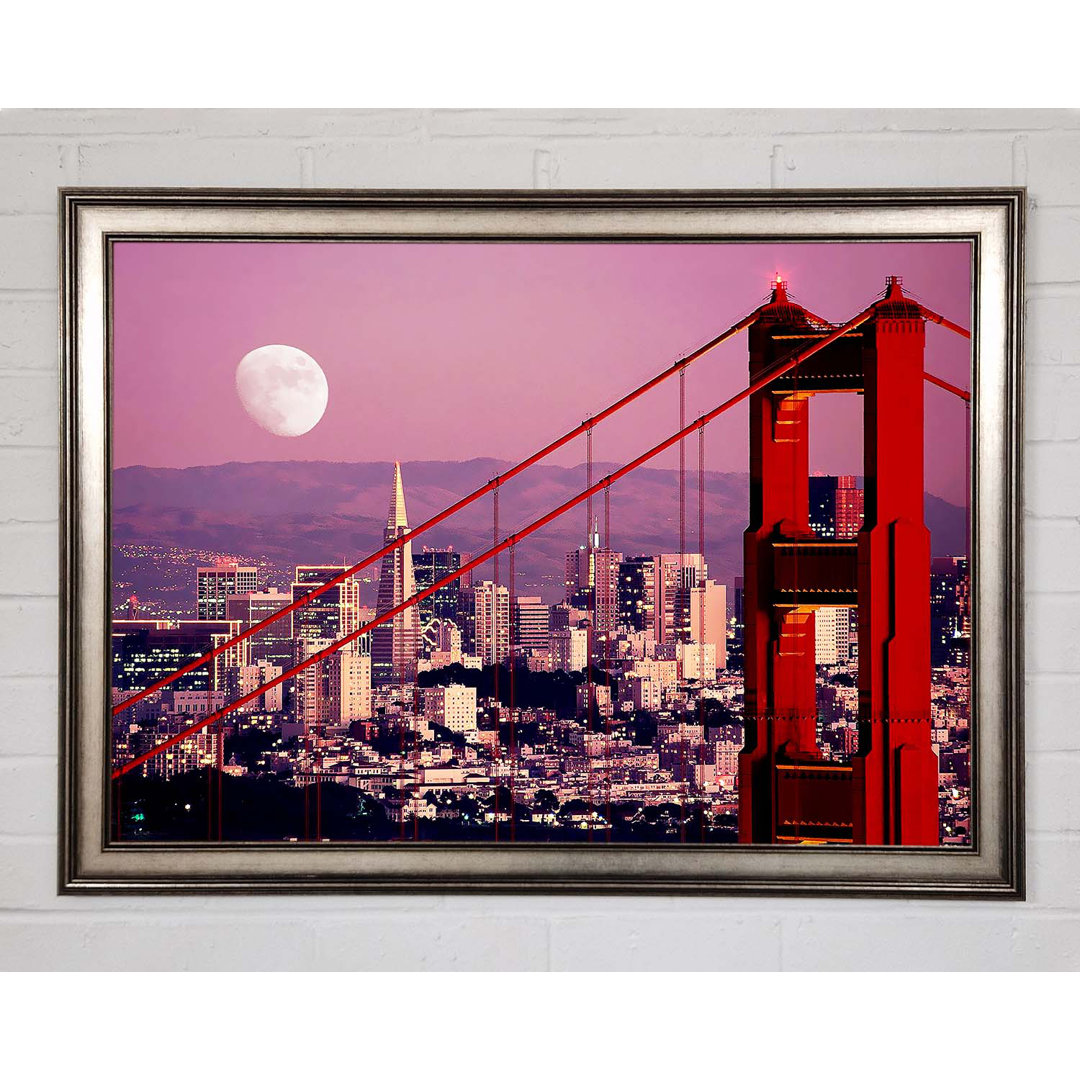 San Francisco Moonlit View - Einzelner Bilderrahmen Kunstdrucke