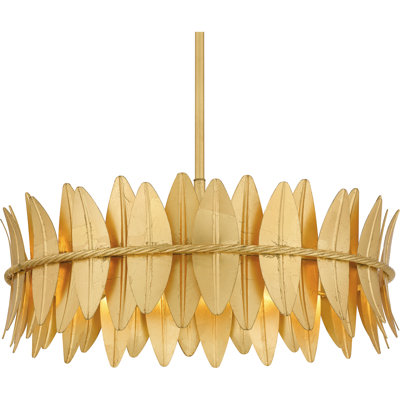 Katinia 4-Light Gold Leaf Pendant Light