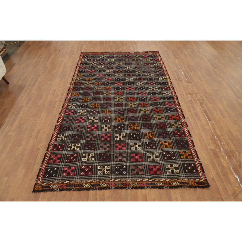 Tapis géométrique en laine 6 x 11
