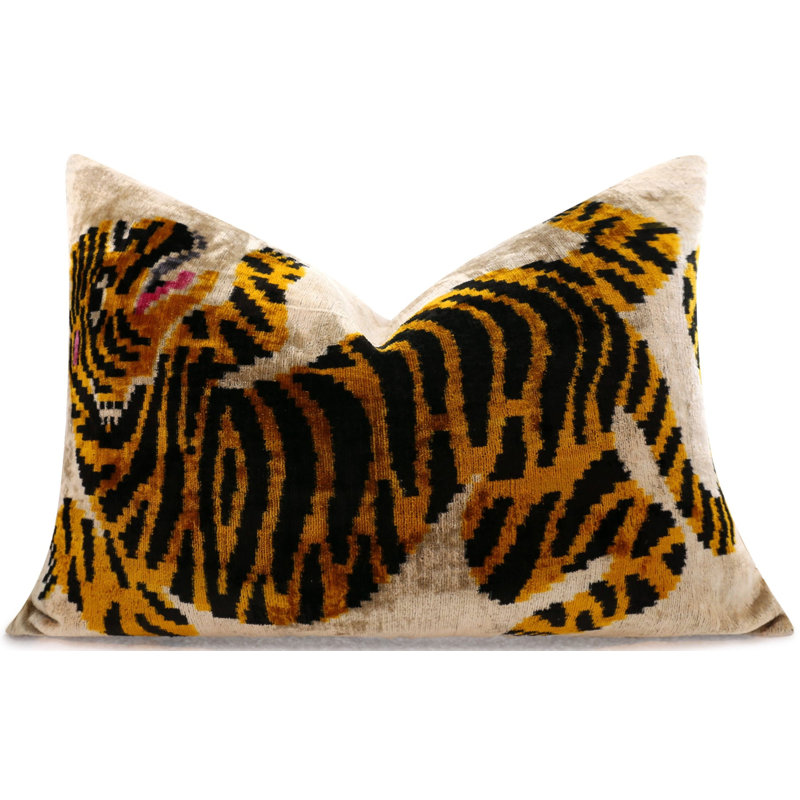Animal Print Velvet Throw Pillow