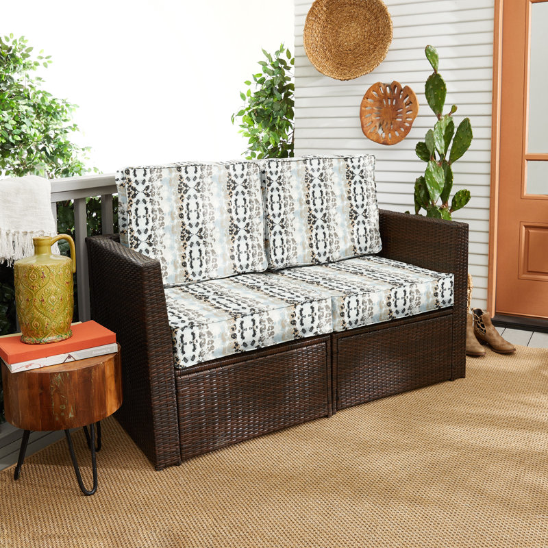 Outdoor 5'' Loveseat Seat / Back Cushion, 25" W x 23" D