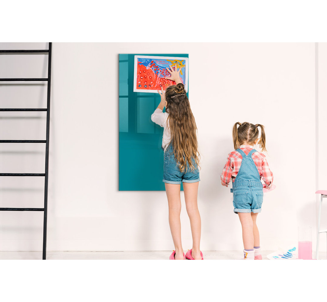 Magnetic Memo Board Whiteboard - 60 x 120 cm - With Marker and Magnets - Colorful powder