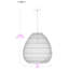 Luminaire suspendu 1 lumière Maya en blanc bisque