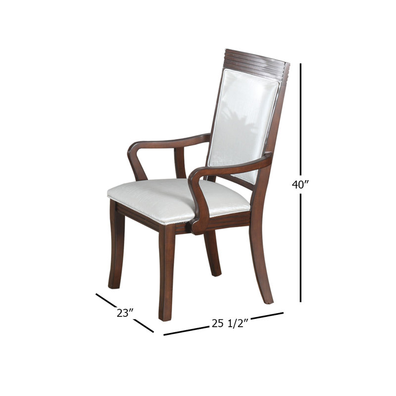Chaise avec accoudoirs rembourrée Geller Goodell