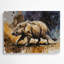 Faune, art mural en métal gris Aardvark-2051310875