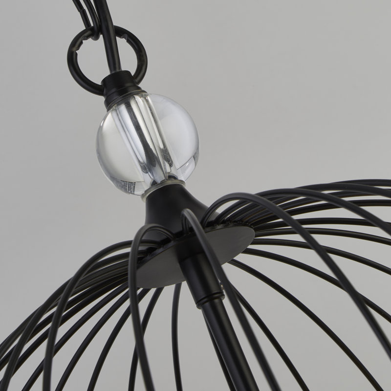 Peniste 5-Light Single Chandelier, Black