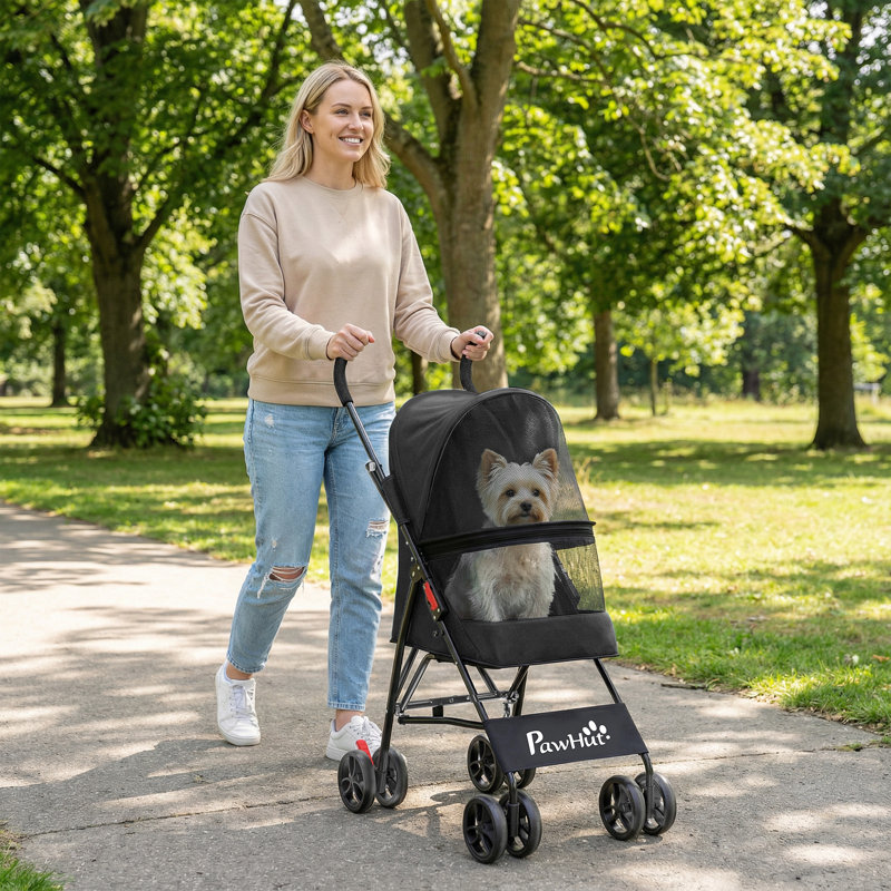 Foldable Pet Stroller, Black