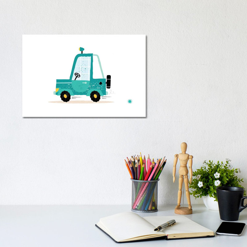 Jeep by PaperPaintPixels - Wrapped Canvas Print, 20.32 cm H x 30.48 cm W