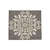 Gray Flower Square Placemat
