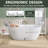 Acrylic Freestanding Bathtub 51'' x 28'' Stand Alone  Deep Soaking Tub with Pop-up Center Drain-93657450