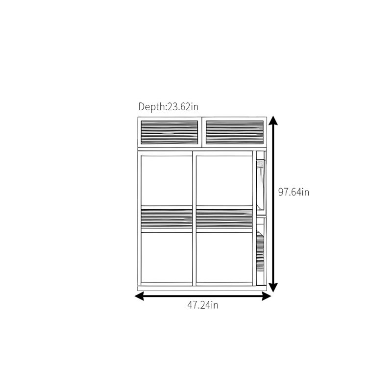 Armoire rétro en rotin tissé classique, H 97,64 po x l 47,24 po x P 23,62 po