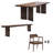 Beaufert 4 - Person Pine Solid Wood Solid Wood Top Double Pedestal Dining Set-837062419