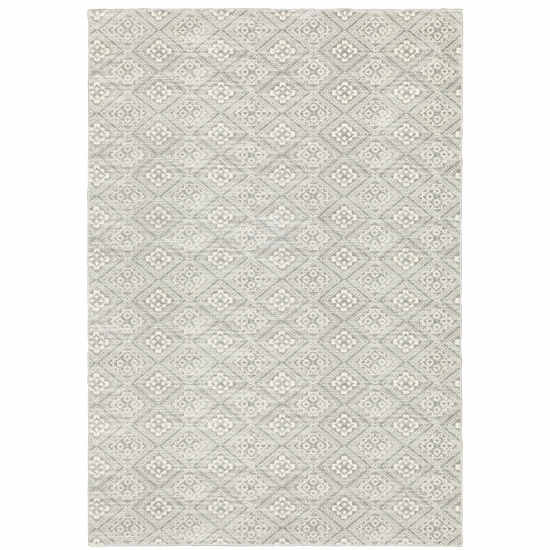 Tapis gris Manvel, Rectangle 9 pi 10 po x 12 pi 10 po