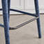 Tabouret de bar rembourré en tissu sans dossier bleu-725106339
