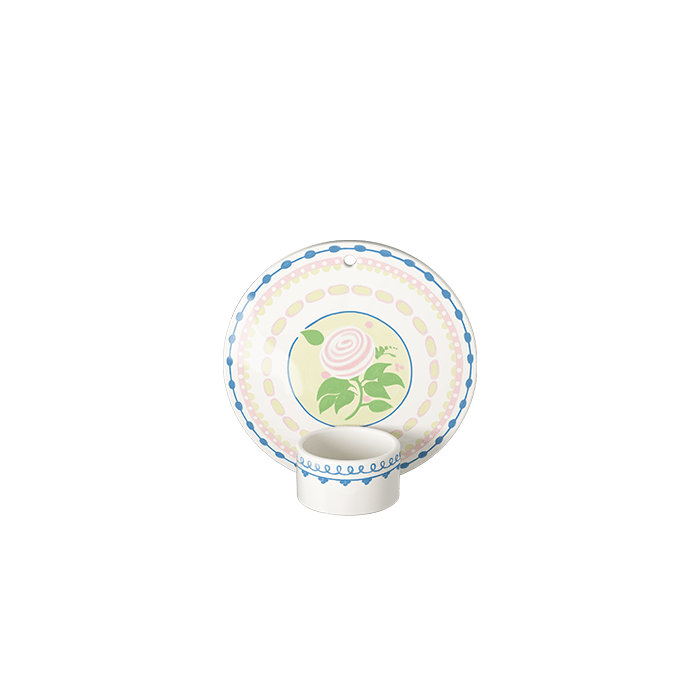 Dora Tealight Holder, Blue Face, 5.1", Blue Rose
