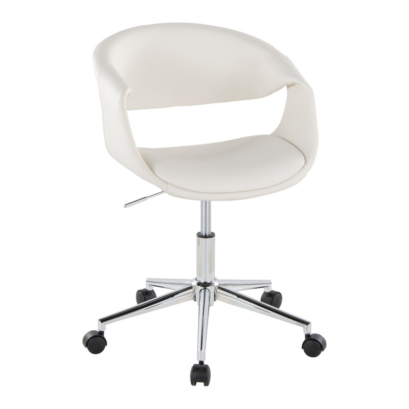 Arshad Upholstered 5-Star Task Chair, White