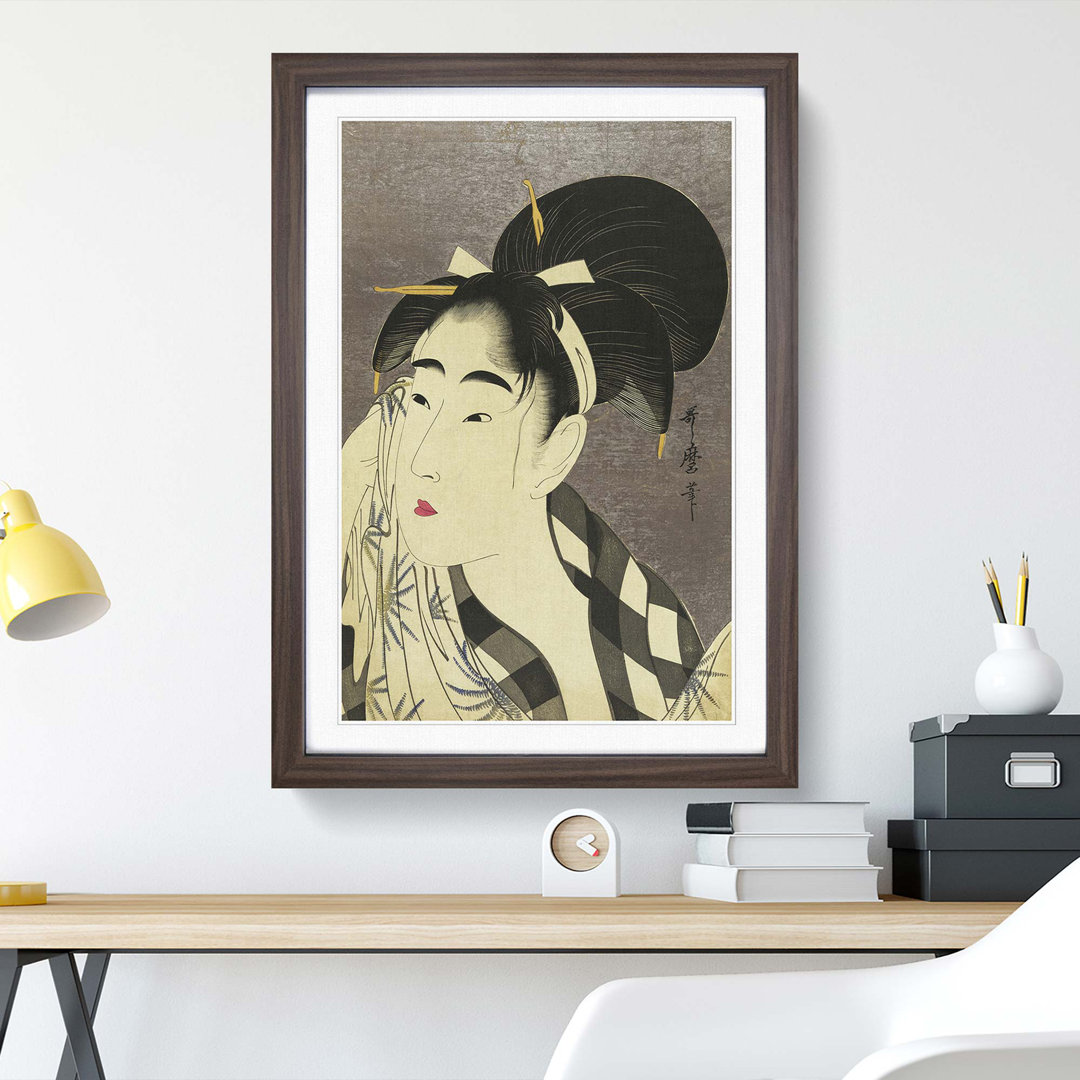 Portrait of a Woman by Kitagawa Utamaro - Picture Frame Painting Print
