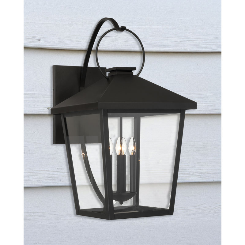 4 LIGHT OUTDOOR WALL SCONCE, 32" H x 17.25" W x 24.5" D