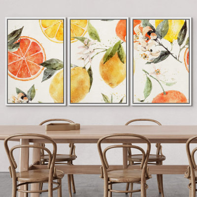 Pastel, citron, orange, agrumes, nourriture, cuisine, cuisson, illustrations, art moderne, décoration