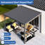 Pergola murale de terrasse avec toit en acier galvanisé incliné-114248693-119304845