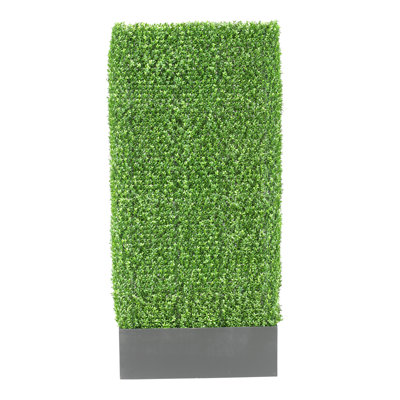 Faux Boxwood Hedge in HDPE Plastic Planter