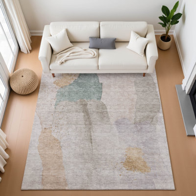 Premium Machine Washable Mouton Abstract Rug