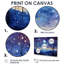 Indigo Dreams III - Ensemble d'art mural abstrait 4 paysages-1380709213-1380709212