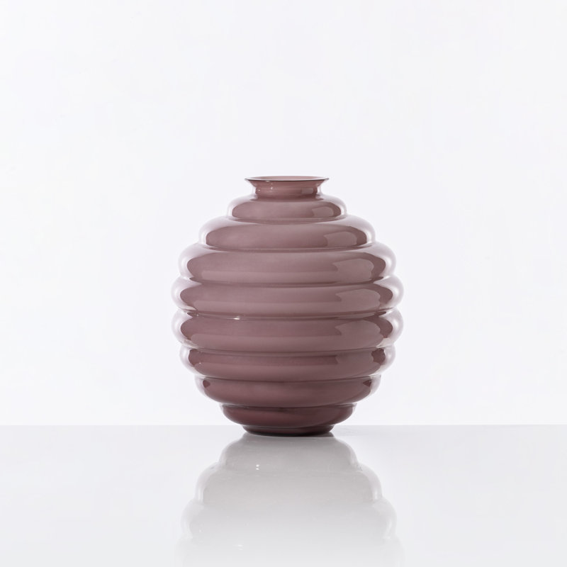 Deco Vase, Amethyst, 11.42" H x 10.24" W x 10.24" D
