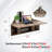 Floating Corner Desk, Wall Mounted, With Shelf For Small Space Computer,Rustic Grey