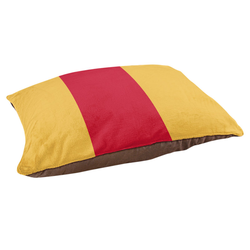 Oreiller Syracuse, Grand (l 40 po x P 30 po x H 6,5 po), Jaune / rouge / jaune