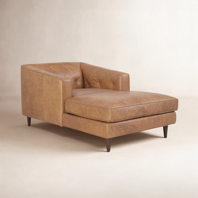 Marica Genuine Leather Chaise Lounge