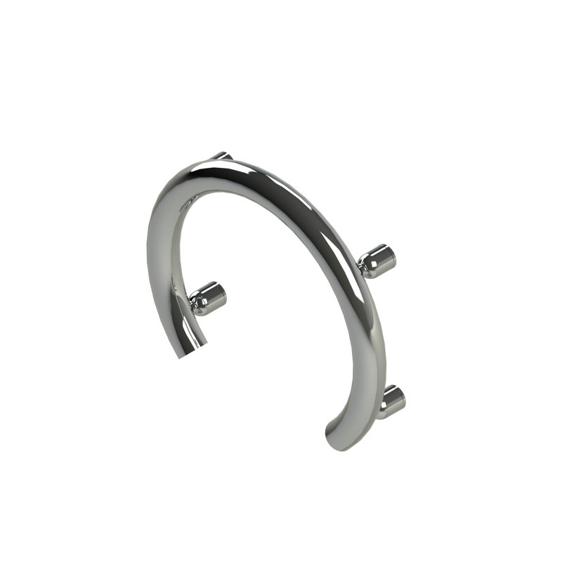 Invisia™ Accent Ring 13", Designer Luxury Grab Bar 2-in-1 (500 lb. Capacity), Bright Polished Chrome
