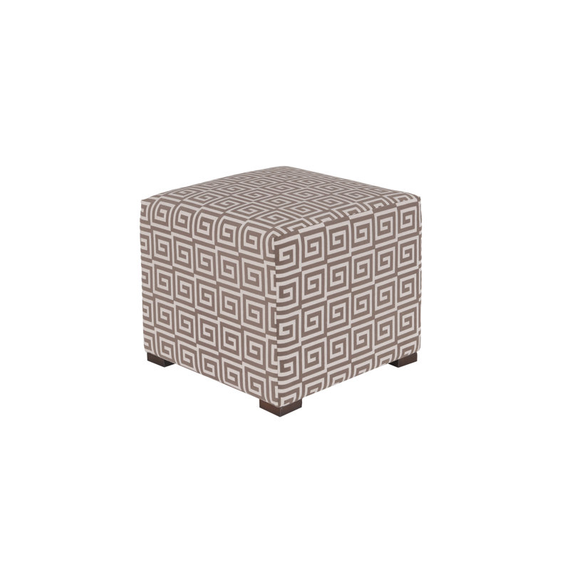 Repose-pieds rembourré Eesha, Taupe; polyester truffe