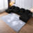 Compression Sofas with Storage, Black Corduroy Modern Sectional for Home