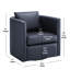 Fauteuil demi-tonneau pivotant en similicuir-1263490517