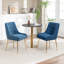 Chaise d'appoint rembourrée en velours Mayreli-1841683236