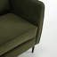 Fauteuil simple en velours avec 1 coussin et pieds en métal-829881779