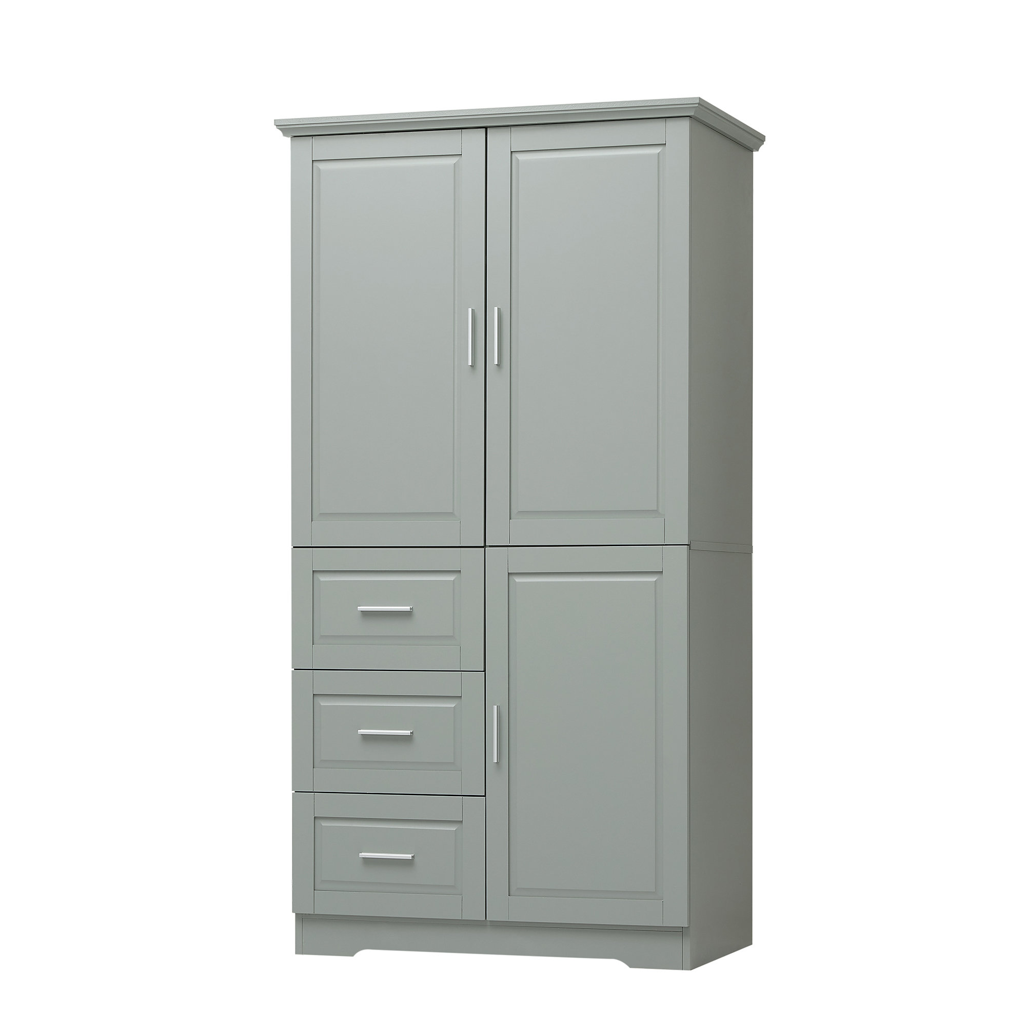 Gray store linen closet