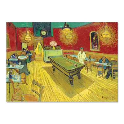 Coffee By Night by Vincent Van Gogh - No Frame Painting on Glass