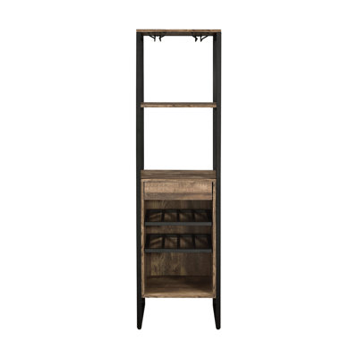 Porte-bouteilles de cuisine compact avec tiroir et bouchon de bouteille - Étagère de rangement pratique