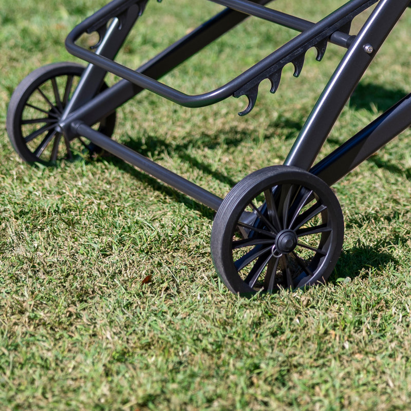 Kettler USA Wrought Iron Multi Position Lounger With Wheels