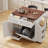 Kitchen Storage Island with Drop Leaf, Removable Side Racks, Two Drawers-118094448