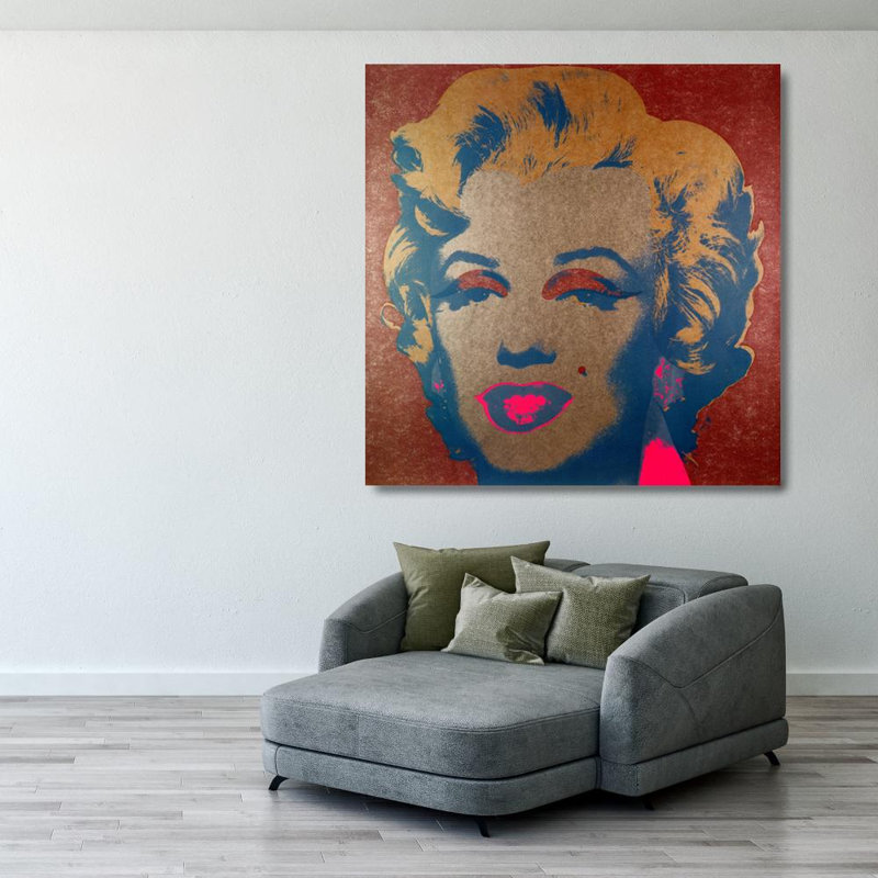 Marilyn Monroe (Marilyn), 1967, Bourgogne foncé, H 28 po x l 28 po