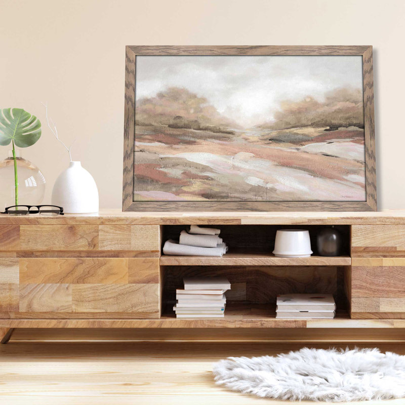 Painted Hills - Peinture, L 39,5 po x H 27,5 po, Encadrement brun