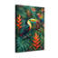 Animaux, oiseaux tropicaux et motif de feuillage luxuriant-144063608